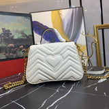 New Luxury Designer Genuine Lambskin Leather Marmont Bag Women 2021 Handbag Messenger Bag Female Chain Lady Shoulder