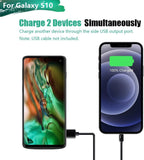 RUNSY Battery Case Compatible with Samsung Galaxy S10, 6000mAh Rechargeable Extended Battery Charging Case, External Battery Charger Case, Adds 1.5X Extra Juice (6.1 inch for Galaxy S10)