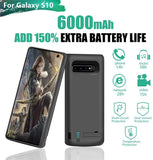 RUNSY Battery Case Compatible with Samsung Galaxy S10, 6000mAh Rechargeable Extended Battery Charging Case, External Battery Charger Case, Adds 1.5X Extra Juice (6.1 inch for Galaxy S10)