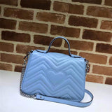 High-end Brand GG Marmont Series Women Bag Real Cowhide Messenger Bag Heart-shaped Suture Package  Shoulder Bag Free Delivery