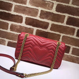 Luxury Designer GG Marmont Women Handbag Female Messenger Heart-shaped Suture Bag Real Leather Chains Shoulder Crossbody Bags