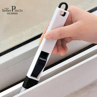 2 in 1 Multifunctional Window Groove Keyboard Nook Dust Shovel Computer Window Crevice Cleaning Brush Window Track Cleaning Tool