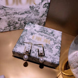 J-jewelry Dior Sterling Silver Polished Geometric Open Square Hoop Earrings