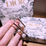 J-jewelry Dior Sterling Silver Polished Geometric Open Square Hoop Earrings