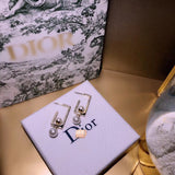 J-jewelry Dior Sterling Silver Polished Geometric Open Square Hoop Earrings