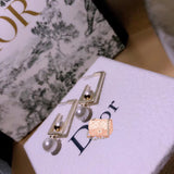 J-jewelry Dior Sterling Silver Polished Geometric Open Square Hoop Earrings