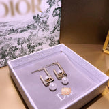 J-jewelry Dior Sterling Silver Polished Geometric Open Square Hoop Earrings