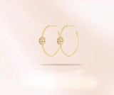 J-jewelry Dior Necklace Simple Flag Star Large Metal Earrings for Women