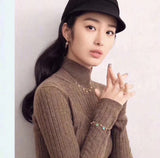 J-jewelry Dior Necklace Simple Flag Star Large Metal Earrings for Women