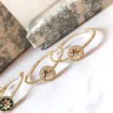 J-jewelry Dior Necklace Simple Flag Star Large Metal Earrings for Women