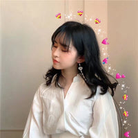 J-jewelry APM Monaco Crystal Long Chandelier Tassel Pendant Earrings Heart-Shaped Sling Rhinestone Female Jewelry Party Wedding Diamond Earrings Ladies Gift