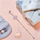 J-jewelry APM Monaco Crystal Long Chandelier Tassel Pendant Earrings Heart-Shaped Sling Rhinestone Female Jewelry Party Wedding Diamond Earrings Ladies Gift