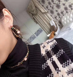 J-jewelry Dior Open Round Circle Triangle Flower Snowflake Ear Segment Clicker Huggie Hoop Ring Piercing Earring