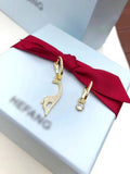 J-jewelry HEFANG Gold Plated Brass Giraffe Cubic Zirconia Screwback Earrings with Sterling Silver Post