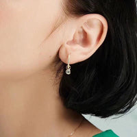 J-jewelry HEFANG Gold Plated Brass Giraffe Cubic Zirconia Screwback Earrings with Sterling Silver Post