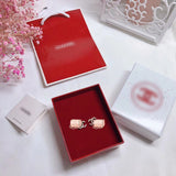 J-jewelry Chanel Women's 925 White Silver Stud Earrings For Party Wedding