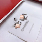 J-jewelry Chanel Women's 925 White Silver Stud Earrings For Party Wedding