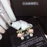 J-jewelry Chanel Crystal Sterling Silver Teardrop Dangle Pearl Earrings Bridal Ear Studs Betrothal Jewels Pearl Gift