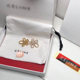 J-jewelry Chanel HOT Sale Elegant White Five Leaves Jasmine Flower Floral Earring Ear Studs