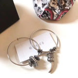 J-jewelry GUCCI Ancient Silver Bullet Earrings Small Dangle Bullet Ammo Earrings Zombie Weapon Gun Bullet Pistol Earrings