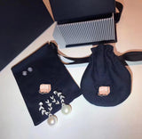 J-jewelry APM Monaco 925 Sterling Silver Pearl Earrings Beautiful Fashion White Pearl Earrings Dangle Drop Pearl Earrings