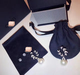 J-jewelry APM Monaco 925 Sterling Silver Pearl Earrings Beautiful Fashion White Pearl Earrings Dangle Drop Pearl Earrings