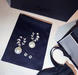 J-jewelry APM Monaco 925 Sterling Silver Pearl Earrings Beautiful Fashion White Pearl Earrings Dangle Drop Pearl Earrings