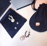 J-jewelry APM Monaco 925 Sterling Silver Pearl Earrings Beautiful Fashion White Pearl Earrings Dangle Drop Pearl Earrings