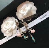 J-jewelry Chanel S925 Sterling Silver Drop Earrings Lotus Whispers Vase Dangle Earring Handmade Unique Jewelry for Women