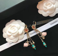 J-jewelry Chanel S925 Sterling Silver Drop Earrings Lotus Whispers Vase Dangle Earring Handmade Unique Jewelry for Women