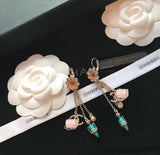 J-jewelry Chanel S925 Sterling Silver Drop Earrings Lotus Whispers Vase Dangle Earring Handmade Unique Jewelry for Women