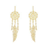 J-jewelry APM Monaco Woman's Long-style Dreamnet tassels earrings sweet circle metal hollow diamond earrings