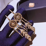 J-jewelry APM Monaco Woman's Long-style Dreamnet tassels earrings sweet circle metal hollow diamond earrings