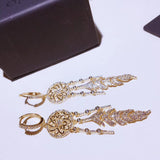 J-jewelry APM Monaco Woman's Long-style Dreamnet tassels earrings sweet circle metal hollow diamond earrings