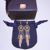 J-jewelry APM Monaco Woman's Long-style Dreamnet tassels earrings sweet circle metal hollow diamond earrings