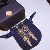 J-jewelry APM Monaco Woman's Long-style Dreamnet tassels earrings sweet circle metal hollow diamond earrings