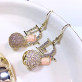 J-jewelry Dior Womens Classic Double Linear Loops Design Twist Wave Earrings for Women