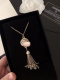 J-jewelry Chanel Long Boho Mystic Fringe Necklace for Women in Silver Collection