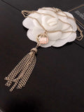 J-jewelry Chanel Long Boho Mystic Fringe Necklace for Women in Silver Collection