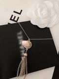 J-jewelry Chanel Long Boho Mystic Fringe Necklace for Women in Silver Collection