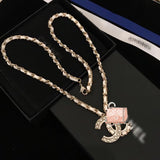 J-jewelry Chanel Choker Necklaces for Women Pendant Chain Jewelry for Girls Gift for Mother's Day