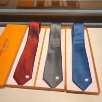 A-accessories Louis Vuitton Men's Cotton Solid Stripe Skinny Tie Slim Necktie For Wedding Party